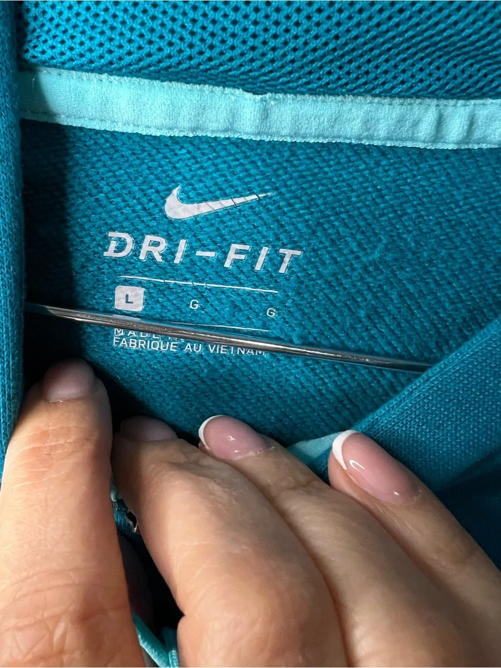 Nike Essentials Teal Blue Full Zip Hooded Athletic Sweatshirt Hoodie